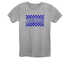 Jaguar Blue Checker Tee