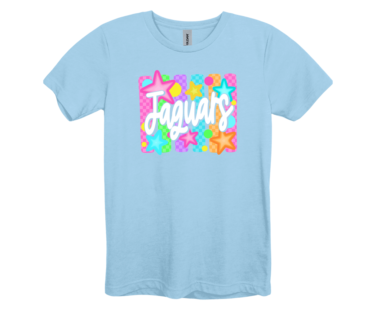Jaguars Checkerboard Stripes and Stars Tee