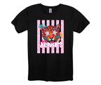 Justin Pink Jaguar Stripes Tee