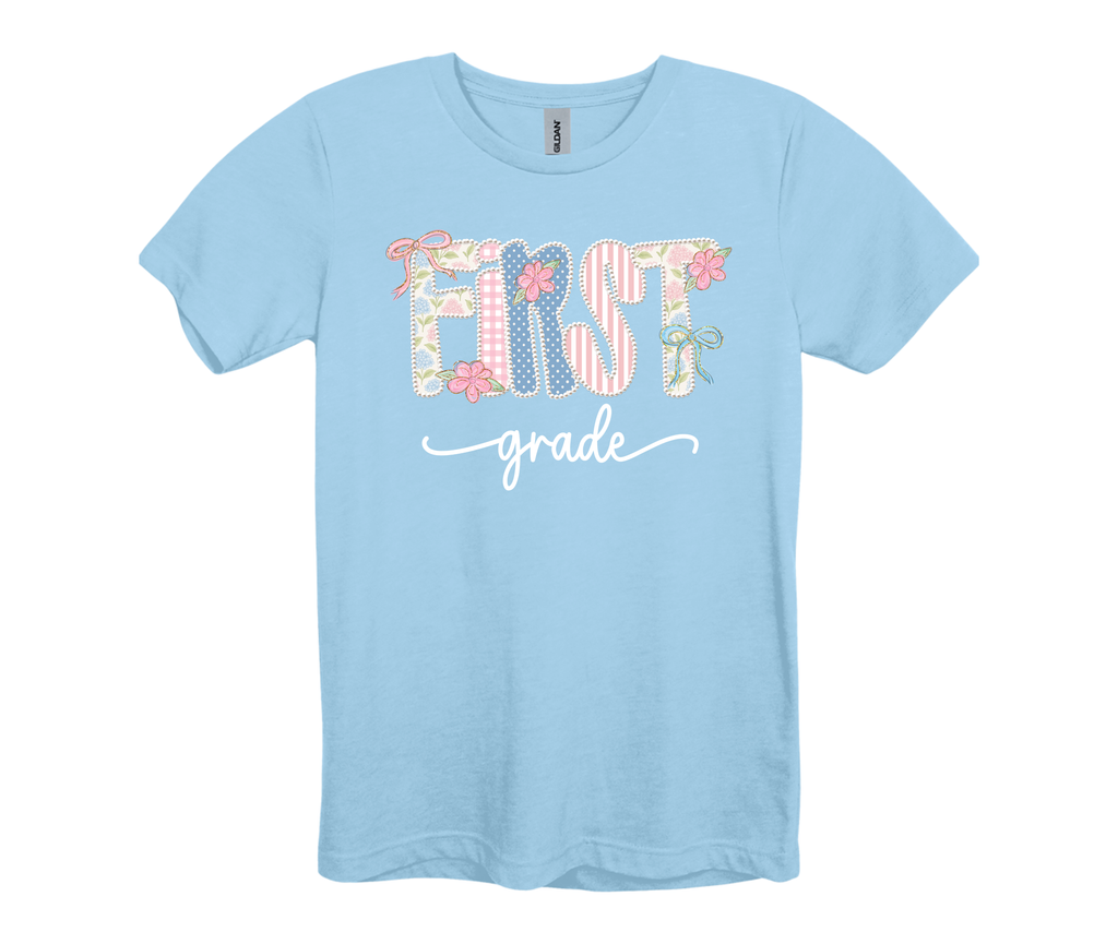 Pre-K Through 4th Grade Floral Grade Level Shirts