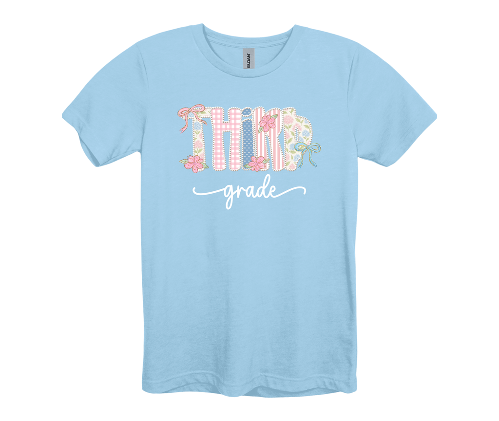 Pre-K Through 4th Grade Floral Grade Level Shirts