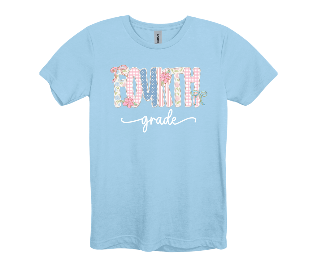 Pre-K Through 4th Grade Floral Grade Level Shirts