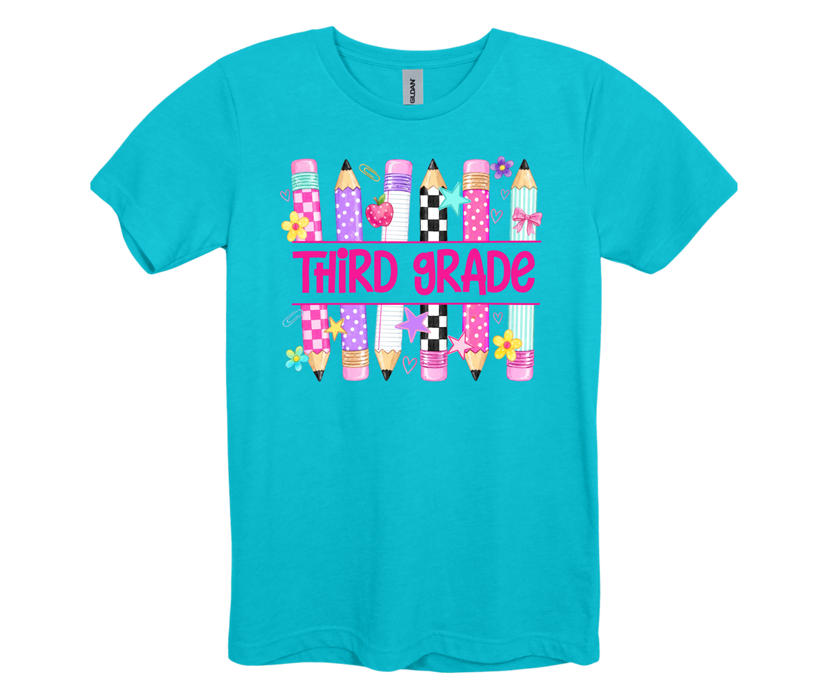 Pre-K Through 4th Grade Pencil Grade Level Shirts