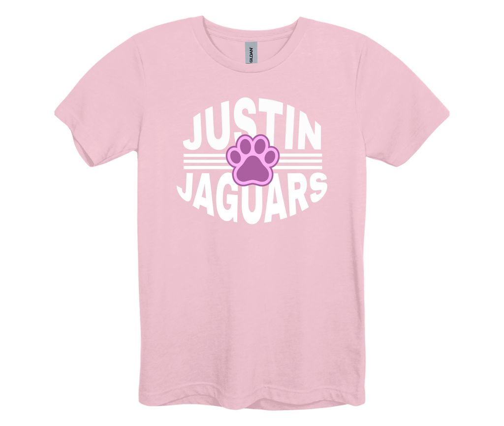 Justin Jaguar Pink Bubble Words Tee