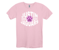 Justin Jaguar Pink Bubble Words Tee